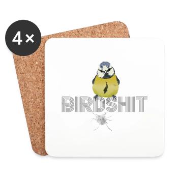 Birdshit großartig - Untersetzer (4er-Set) - Weiß - Vorne
