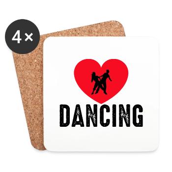 Dancing Dance Music - Untersetzer (4er-Set) - Weiß - Vorne