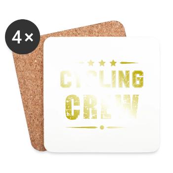 Cycling Crew - Untersetzer (4er-Set) - Weiß - Vorne