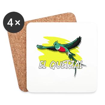 Guatemala drapeau guatémaltèque ADN I cadeau - Dessous de verre (lot de 4) - blanc - Devant