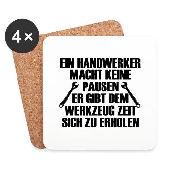 Handwerker Handyman Handwerk Werkzeug Baustelle - Untersetzer (4er-Set) - Weiß - Vorne