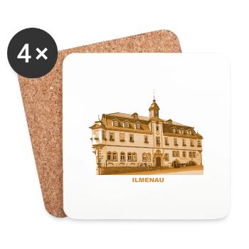 Ilmenau Rathaus Ilm Goethe Thüringen - Coasters (set of 4) - white - Front