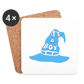 gender reveal halloween - Coasters (set of 4) - white - Front
