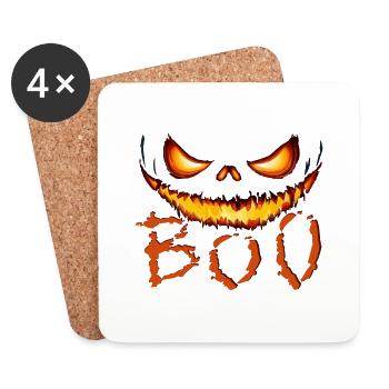 HALLOWEEN - Dessous de verre (lot de 4) - blanc - Devant