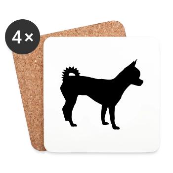 Chihuahua Silhouette 1 - Coasters (set of 4) - white - Front