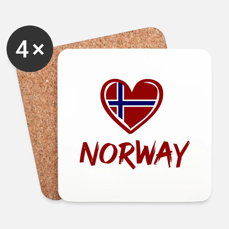 norway - Untersetzer (4er-Set) - Weiß