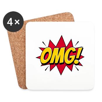 OMG - Untersetzer (4er-Set) - Weiß - Vorne