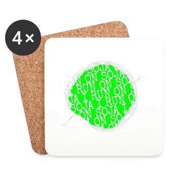vegan meal veganism present joke gift idea - Untersetzer (4er-Set) - Weiß - Vorne