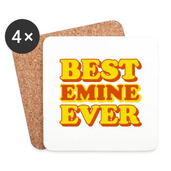 Emine First Name Funny Gift - Coasters (set of 4) - white - Front