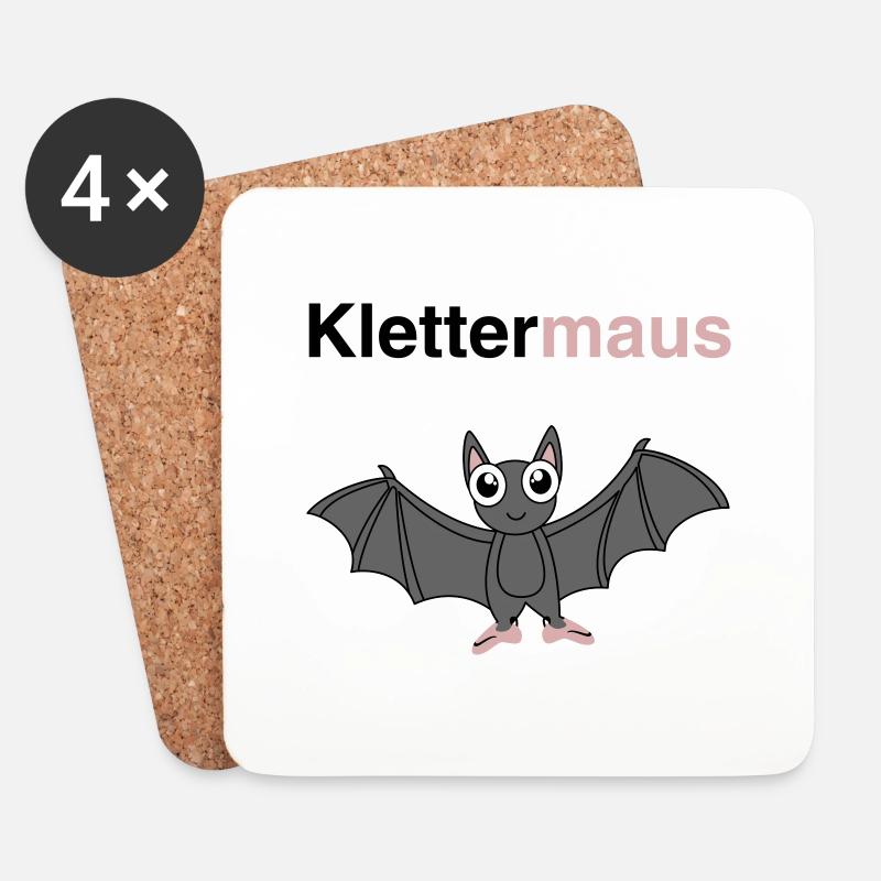 Klettermaus - Untersetzer (4er-Set) - Weiß