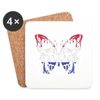 France country flag official states continent - Coasters (set of 4) - white - Front