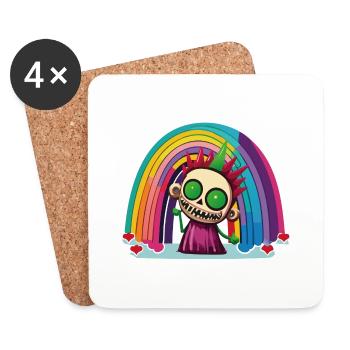 Pride Zombie 02 - Untersetzer (4er-Set) - Weiß - Vorne