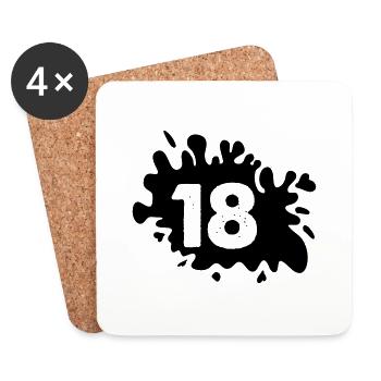 Blobs 18 - Coasters (set of 4) - white - Front