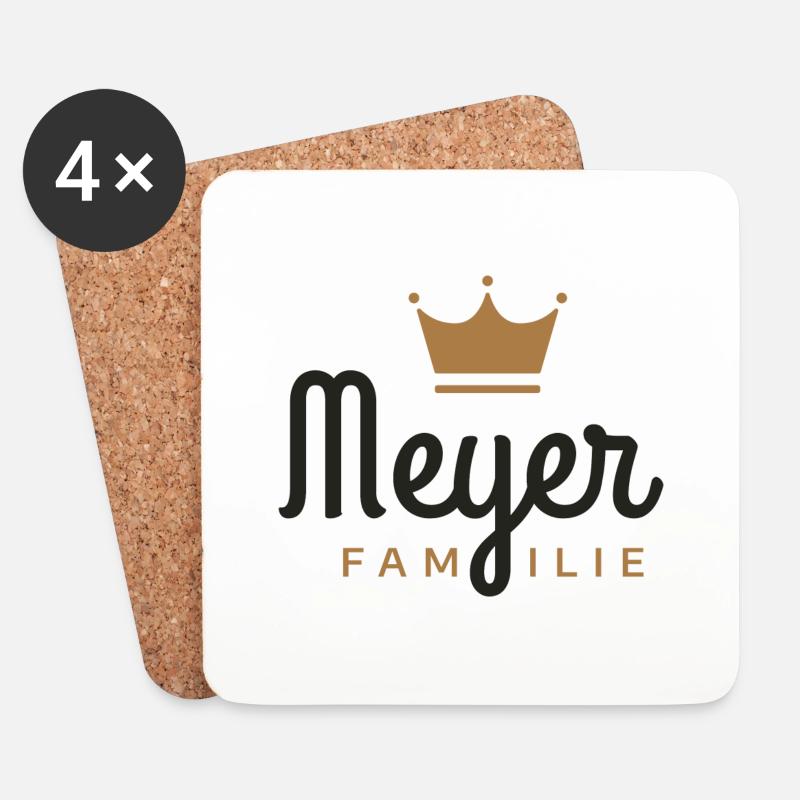 Meyer-Familie - Untersetzer (4er-Set) - Weiß
