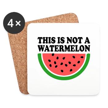 THIS IS NOT A WATERMELON - Untersetzer (4er-Set) - Weiß - Vorne