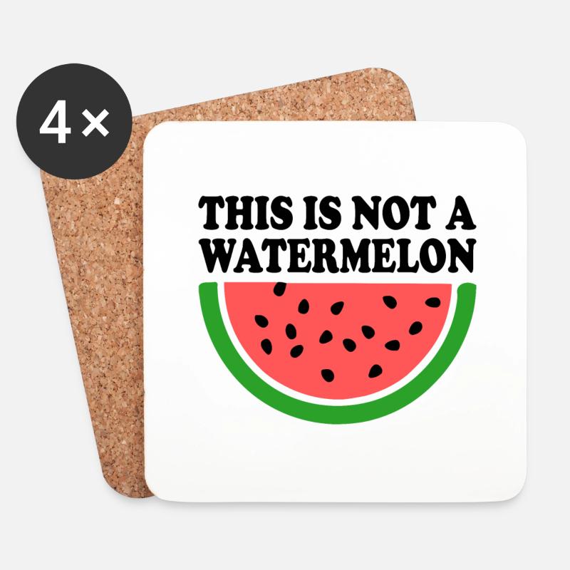 THIS IS NOT A WATERMELON - Untersetzer (4er-Set) - Weiß