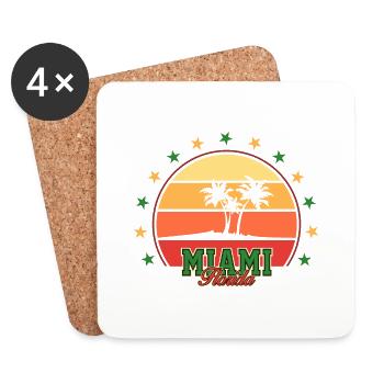 Miami - Untersetzer (4er-Set) - Weiß - Vorne