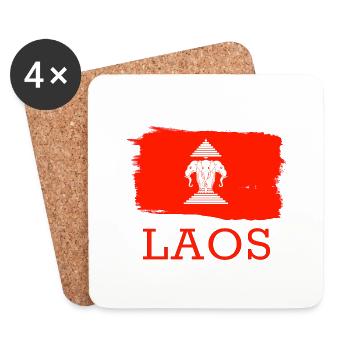 Laos Laote Laoten Elefant Lao I Geschenk - Untersetzer (4er-Set) - Weiß - Vorne
