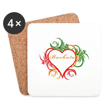 Bachata at heart - Coasters (set of 4) - white - Front