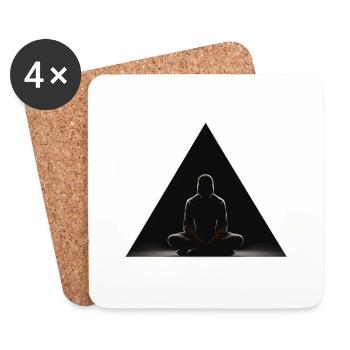 Triangle - Untersetzer (4er-Set) - Weiß - Vorne
