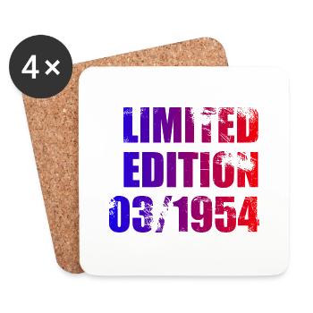 70e anniversaire édition limitée 03/1954 - Dessous de verre (lot de 4) - blanc - Devant