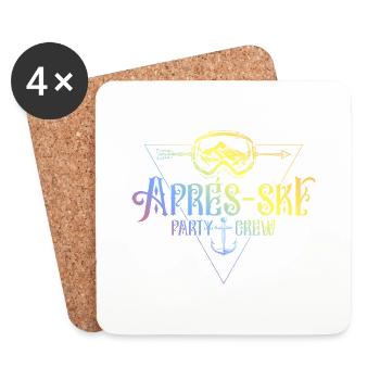Après Ski Party Crew Colorful - Coasters (set of 4) - white - Front