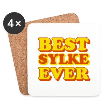 Sylke First Name Funny Gift - Coasters (set of 4) - white - Front