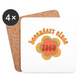 Legendary since 1969 Birthday Retro - Coasters (set of 4) - white - Front