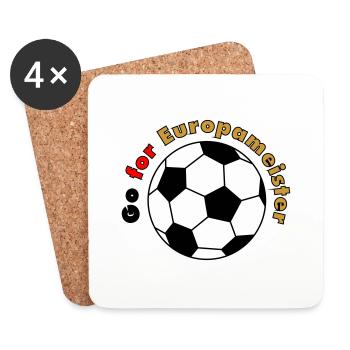 Go for Europameister - Untersetzer (4er-Set) - Weiß - Vorne