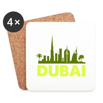 dubai skyline 02 - Untersetzer (4er-Set) - Weiß - Vorne