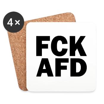 Fck afd - Untersetzer (4er-Set) - Weiß - Vorne