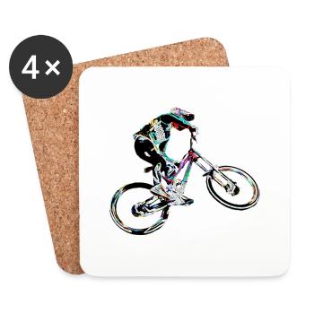 MTB MTB Downhill - Coasters (set of 4) - white - Front