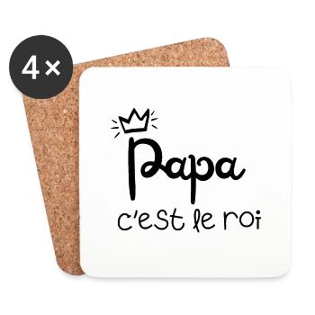 Daddy is the king - Coasters (set of 4) - white - Front