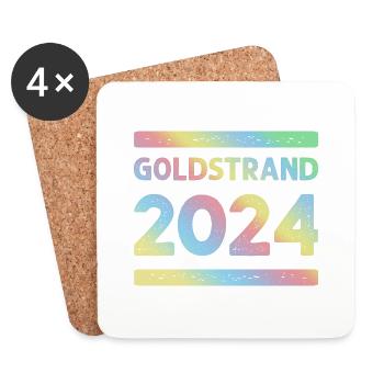 L’équipe colorée des Sables d’or 2024 - Dessous de verre (lot de 4) - blanc - Devant