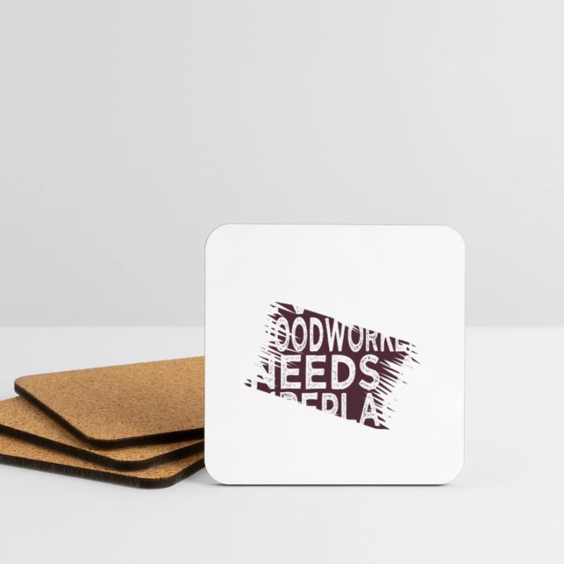 present idea forest work statement carpenter saw Coasters (set of 4)