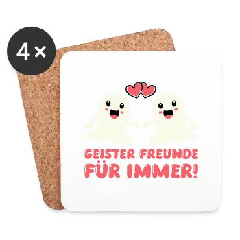 ghosts friends for ever - Coasters (set of 4) - white - Front