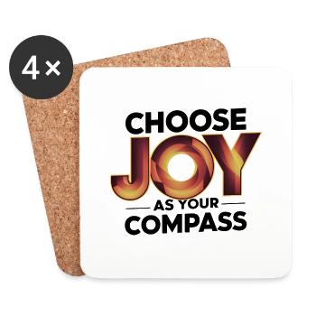 Choose Joy as Your Compass: Digital Art - Coasters (set of 4) - white - Front
