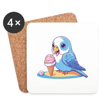 Summerbird - Coasters (set of 4) - white - Front