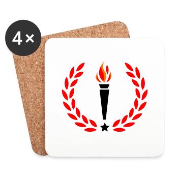 Fire Torch - Coasters (set of 4) - white - Front