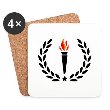 Fire Torch - Coasters (set of 4) - white - Front