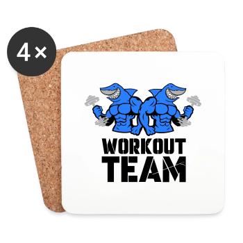 Entraînement de musculation Shark Hai - Dessous de verre (lot de 4) - blanc - Devant