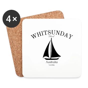 Whitsunday Islands - Queensland Great Barrier Reef - Untersetzer (4er-Set) - Weiß - Vorne