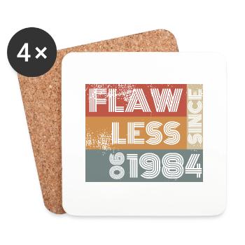 40. Geburtstag Flawless since 06/1984 - Untersetzer (4er-Set) - Weiß - Vorne