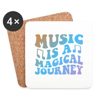 Music Is A Magical Journey - Untersetzer (4er-Set) - Weiß - Vorne
