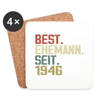 Best Husband Since 1946 Birthday Gift 1946 - Coasters (set of 4) - white - Front