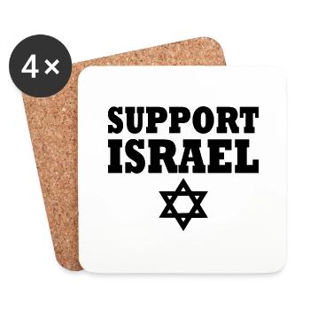 Support israel - Untersetzer (4er-Set) - Weiß - Vorne