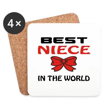 BEST NIECE IN THE WORLD - Dessous de verre (lot de 4) - blanc - Devant
