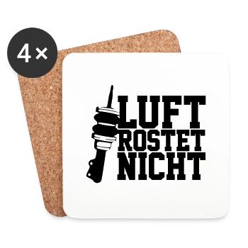 Luft rostet nicht - Untersetzer (4er-Set) - Weiß - Vorne