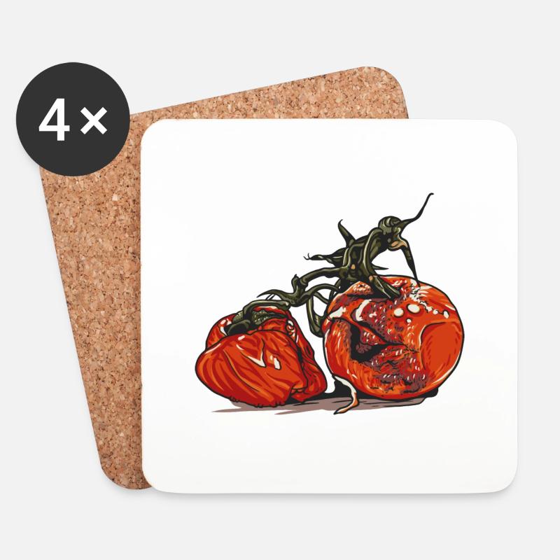 Schimmel // Tomate - Untersetzer (4er-Set) - Weiß