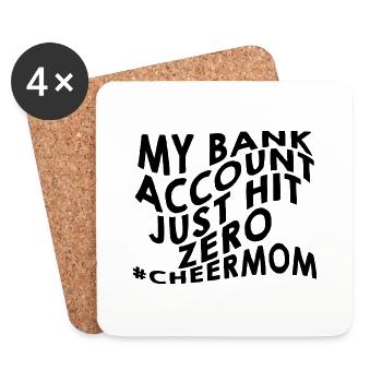 Mon compte bancaire vient d’atteindre zéro 2 - Dessous de verre (lot de 4) - blanc - Devant